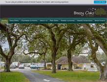 Tablet Screenshot of breezyoaksrvpark.com